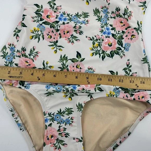 Lime Ricki Somerset Floral Shoulder Tie V-Neck One-Piece swimsuit Medium NWOT - Picture 12 of 12